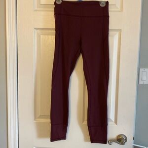 Lululemon burgundy leggings size 6